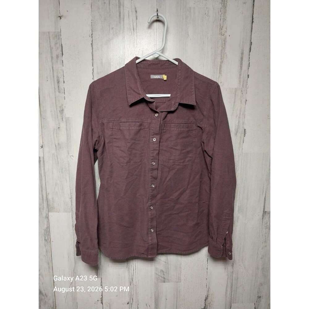 Women's Cabela's Long Sleeve 100% Pima Cotton Flannel Shirt Large